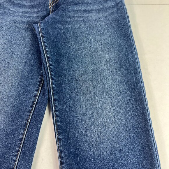 Levi's Jeans Women 24x25* Ribcage High Rise Straight Crop Dark Blue Denim Tag 25 - Picture 3 of 16